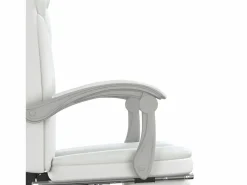 Clicnbuy Silla de oficina reclinable cuero sintético Blanco