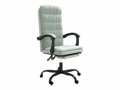 Online Clicnbuy Silla de oficina reclinable de terciopelo claro Gris