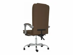 Online Clicnbuy Silla de oficina reclinable con masaje de tela marrón Marru00f3n
