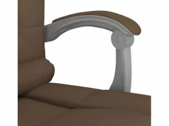 Online Clicnbuy Silla de oficina reclinable con masaje de tela marrón Marru00f3n