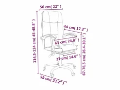 Clicnbuy Silla de oficina reclinable cuero sintético