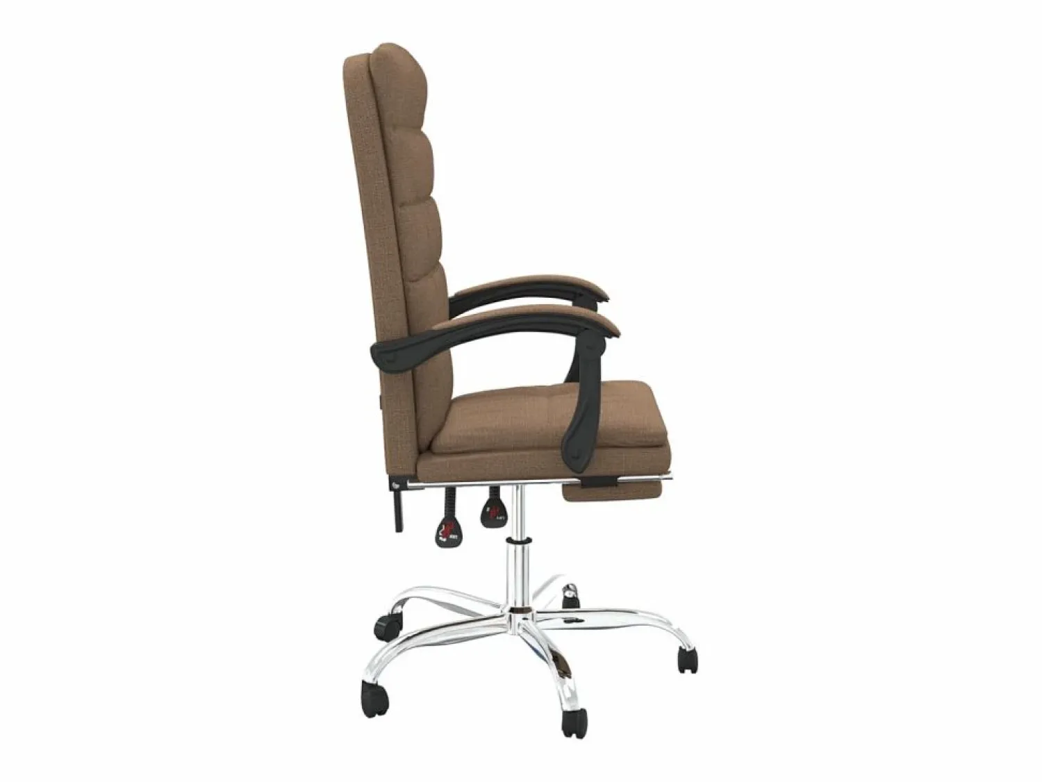 Discount Clicnbuy Silla de oficina reclinable de tela marrón Marru00f3n