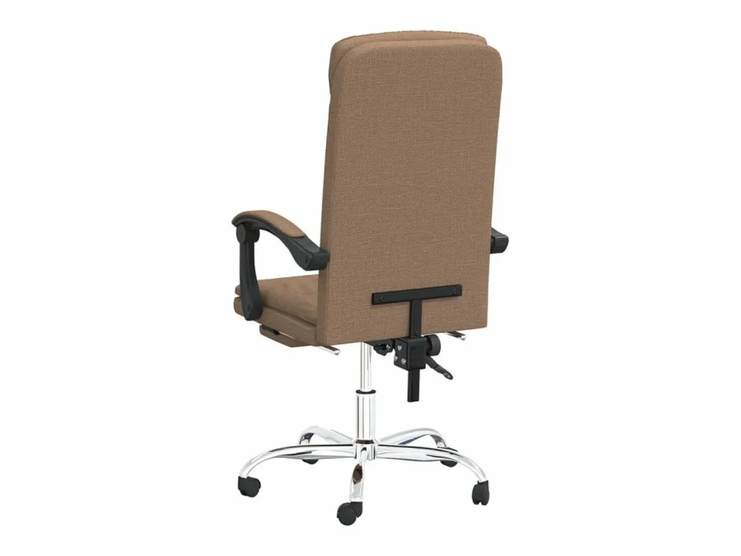 Discount Clicnbuy Silla de oficina reclinable de tela marrón Marru00f3n