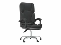 Discount Clicnbuy Silla de oficina reclinable masaje cuero sintético Negro