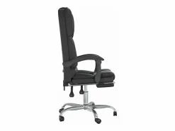 Discount Clicnbuy Silla de oficina reclinable masaje cuero sintético Negro