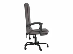 New Clicnbuy Silla de oficina reclinable masaje cuero sintético Gris