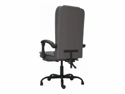 New Clicnbuy Silla de oficina reclinable masaje cuero sintético Gris