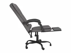 New Clicnbuy Silla de oficina reclinable masaje cuero sintético Gris