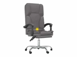 Clicnbuy Silla de oficina reclinable masaje cuero sintético