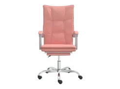 Outlet Clicnbuy Silla de oficina reclinable cuero sintético Rosa
