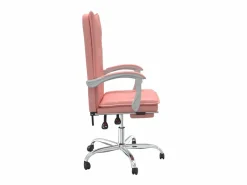 Outlet Clicnbuy Silla de oficina reclinable cuero sintético Rosa