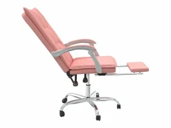 Outlet Clicnbuy Silla de oficina reclinable cuero sintético Rosa