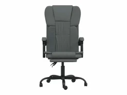 Clicnbuy Silla de oficina reclinable de tela oscuro