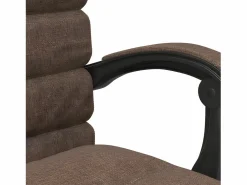Clicnbuy Silla de oficina reclinable con masaje de tela marrón