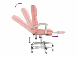 Outlet Silla de oficina reclinable masaje cuero sintético Silla De Oficina