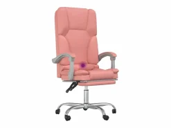 Outlet Silla de oficina reclinable masaje cuero sintético Silla De Oficina