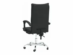 Discount Clicnbuy Silla de oficina reclinable cuero sintético Negro