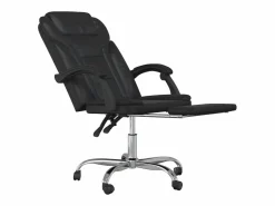 Outlet Clicnbuy Silla de oficina reclinable cuero sintético Negro
