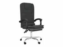 Clicnbuy Silla de oficina reclinable masaje cuero sintético