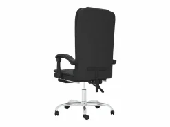 Clicnbuy Silla de oficina reclinable masaje cuero sintético
