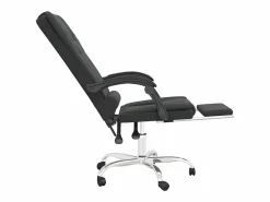 Clicnbuy Silla de oficina reclinable masaje cuero sintético