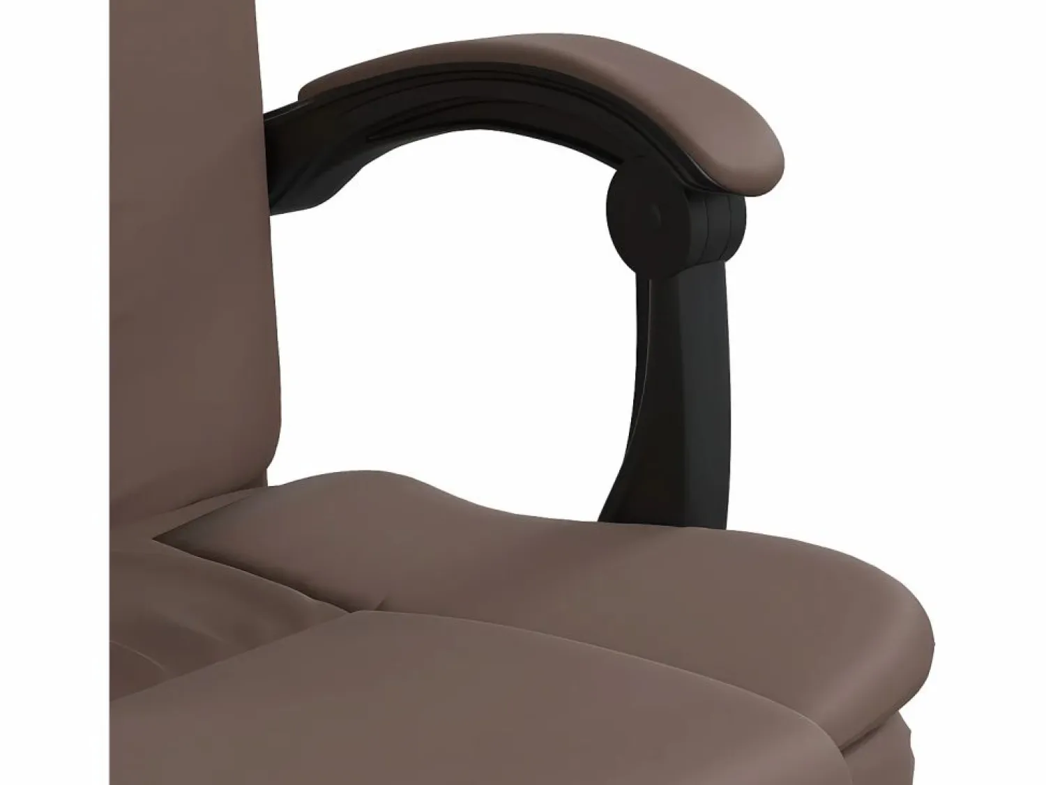 Clearance Clicnbuy Silla de oficina reclinable cuero sintético marrón Marru00f3n