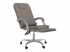 Online Clicnbuy Silla de oficina reclinable con masaje tela gris taupé Topo