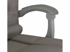 Online Clicnbuy Silla de oficina reclinable con masaje tela gris taupé Topo