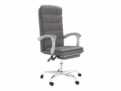 Clicnbuy Silla de oficina reclinable cuero sintético