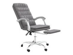 Clicnbuy Silla de oficina reclinable cuero sintético