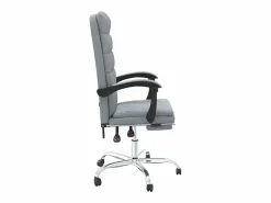 Clicnbuy Silla de oficina reclinable de tela claro