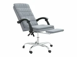 Clicnbuy Silla de oficina reclinable de tela claro