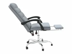 Clicnbuy Silla de oficina reclinable de tela claro