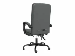 Clicnbuy Silla de oficina reclinable de tela oscuro Gris