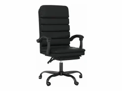 Hot Clicnbuy Silla de oficina reclinable masaje cuero sintético Negro