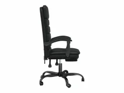 Hot Clicnbuy Silla de oficina reclinable masaje cuero sintético Negro