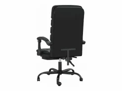 Hot Clicnbuy Silla de oficina reclinable masaje cuero sintético Negro