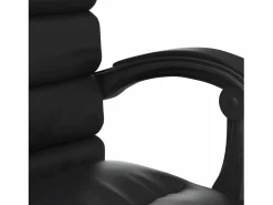 Hot Clicnbuy Silla de oficina reclinable masaje cuero sintético Negro