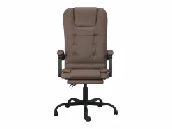 Best Silla de oficina reclinable masaje cuero sintético marrón Silla De Oficina