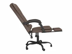 Best Silla de oficina reclinable masaje cuero sintético marrón Silla De Oficina