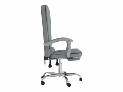 Hot Silla de oficina reclinable con masaje de tela claro Silla De Oficina
