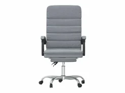 Outlet Silla de oficina reclinable con masaje de tela claro Silla De Oficina