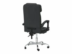 Clicnbuy Silla de oficina reclinable masaje cuero sintético
