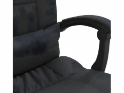 Clicnbuy Silla de oficina reclinable masaje cuero sintético
