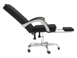 Clicnbuy Silla de oficina reclinable cuero sintético