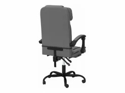 Clearance Clicnbuy Silla de oficina reclinable cuero sintético Gris