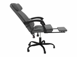 Clearance Clicnbuy Silla de oficina reclinable cuero sintético Gris