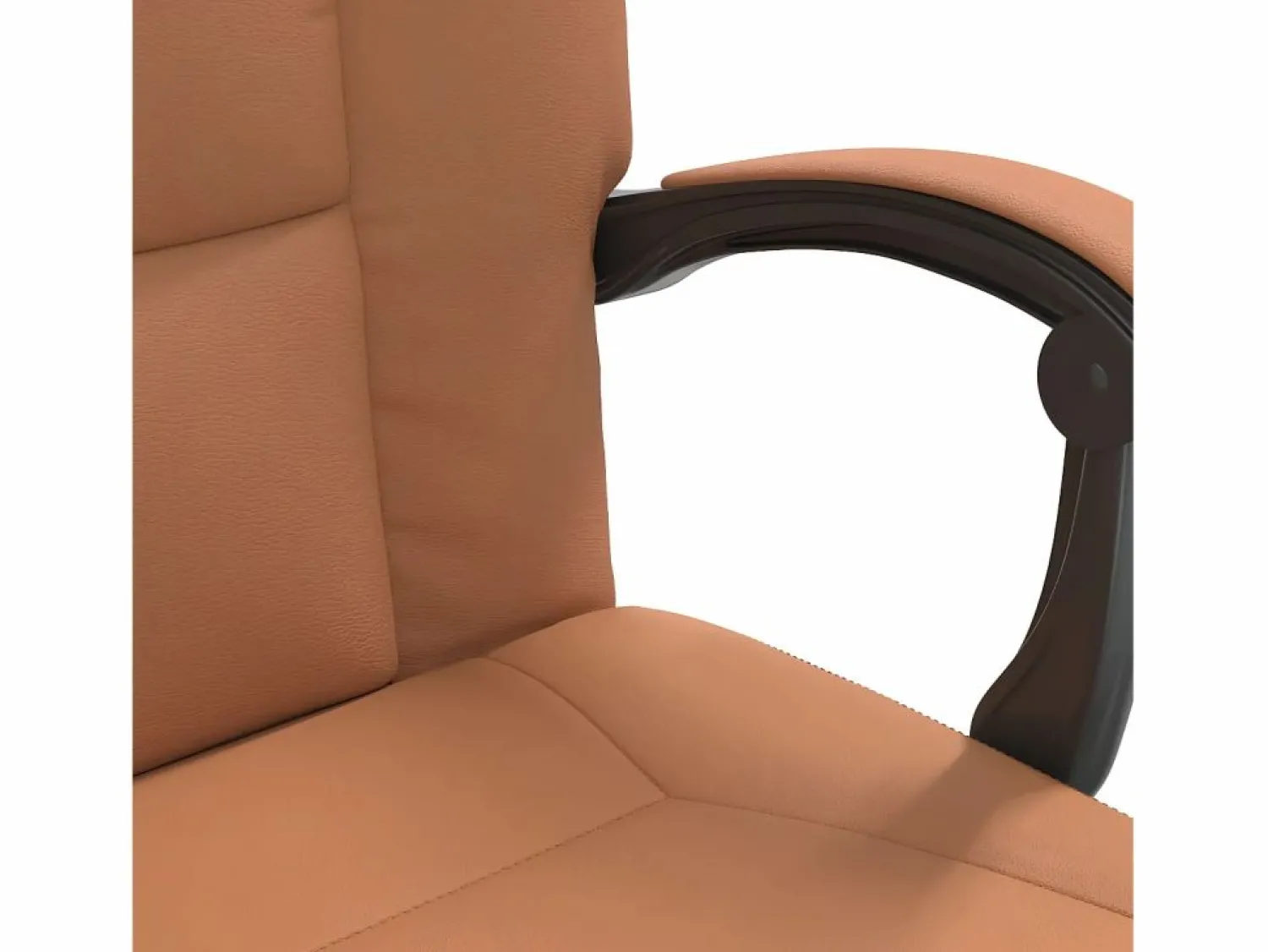 Clicnbuy Silla de oficina reclinable cuero sintético marrón