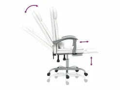 Sale Silla de oficina reclinable masaje cuero sintético Silla De Oficina