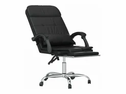Sale Clicnbuy Silla de oficina reclinable masaje cuero sintético Negro